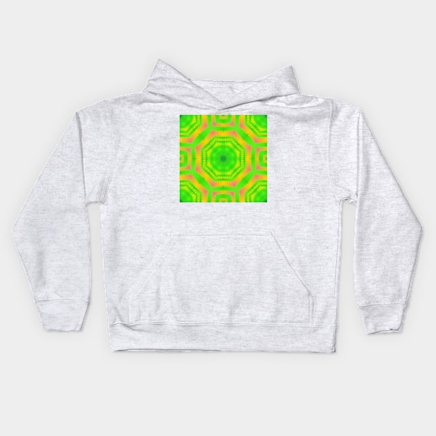 Spring Mandala Illuminated Pattern Kids Hoodie by justrachna